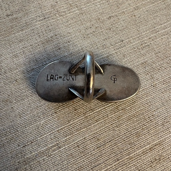 Vintage Signed  Zuni Turquoise Ring - Picture 2 of 4